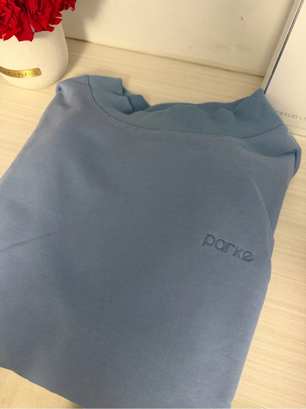 Parke Women's Sky Blue Crewneck Sweater
